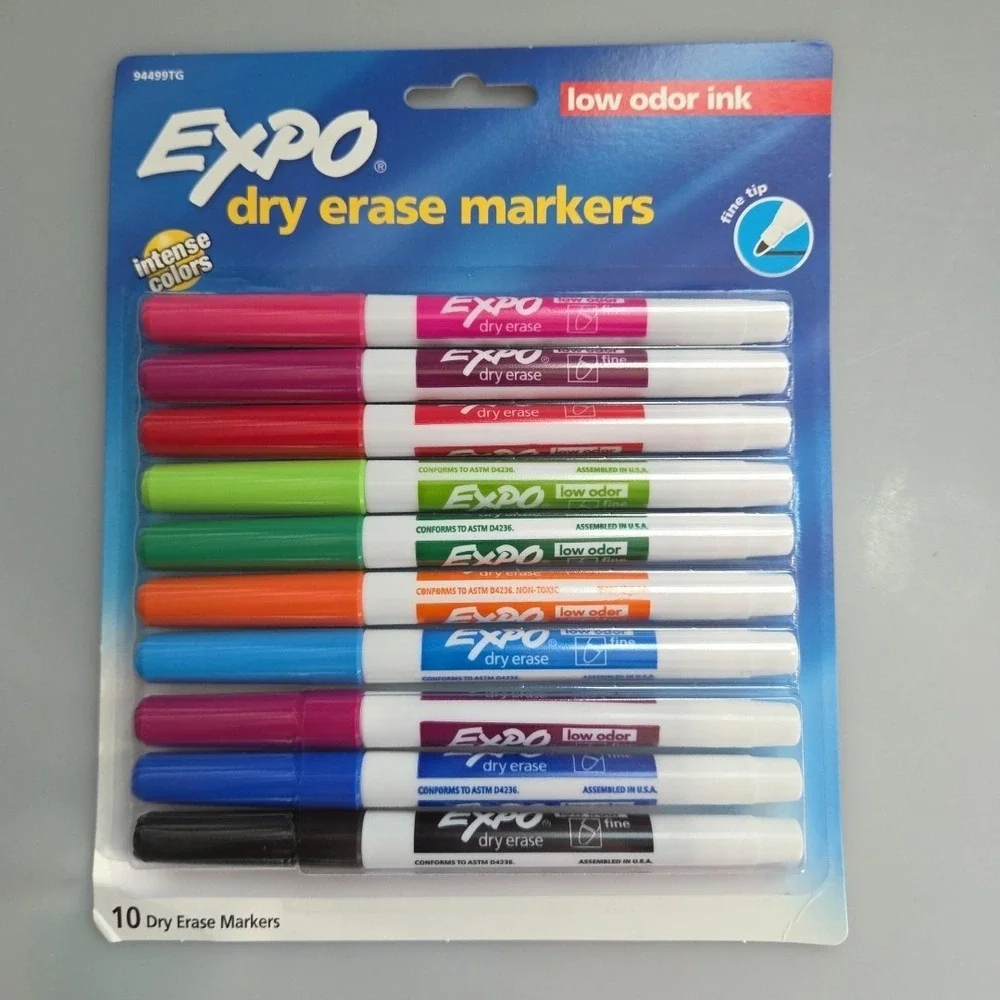 EXPO Dry Erase Markers, Intense Colors- 10‎ Markers - Fine Tip